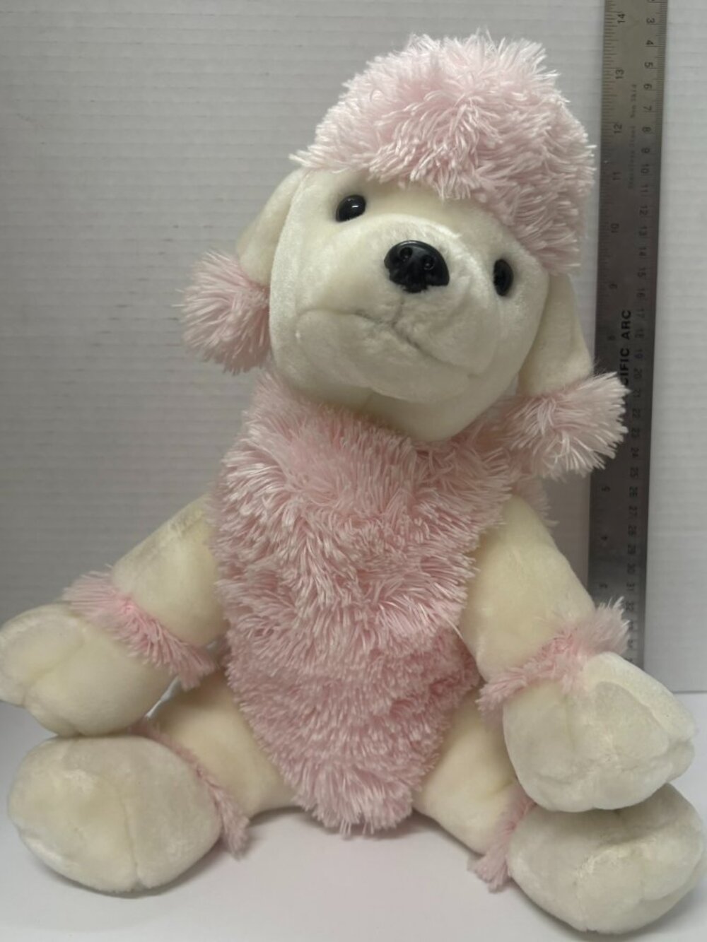 Bear Factory Plush Dog Poodle Puppy Pink Pouch 14" Stuffed Animal Toy 2001